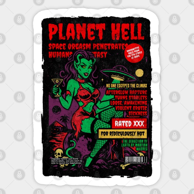 PLANET HELL Sticker by artslaves